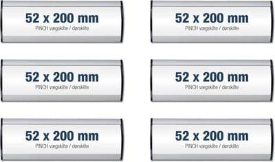 6 pack bewegwijzeringsborden/formaat 52x200mm/wegwijs bordjes/aluminium deurbordjes/naambordje kantoor/route bordje/aanwijs bordje/zelfklevend/verwijs bord/ informatie bord.