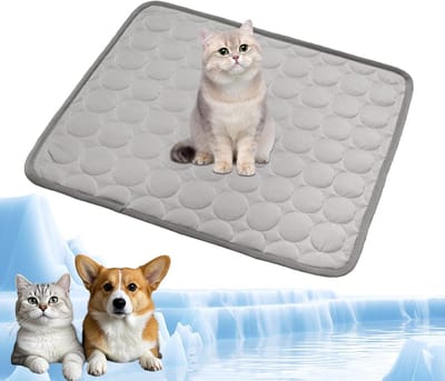 Hondenkussen - Hondenmand - Koelmat voor honden - Zelfkoelende huisdierenmat - Zomermat voor katten - Slaapmat voor huisdieren - Geschikt voor katten en honden - 60x52 cm - 2 stuks per verpakking