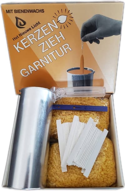 Bijenwas | pakket kaarsen maken | Dompelen - Pitklem