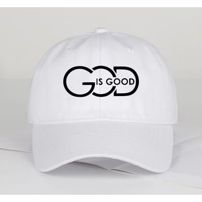 Casquette de baseball Mlfo God Is Good imprimée à dessus souple, Casquette de baseball Printemps/Été, Chapeau de protection solaire d'extérieur, Chapeau de pêche Unisexe white