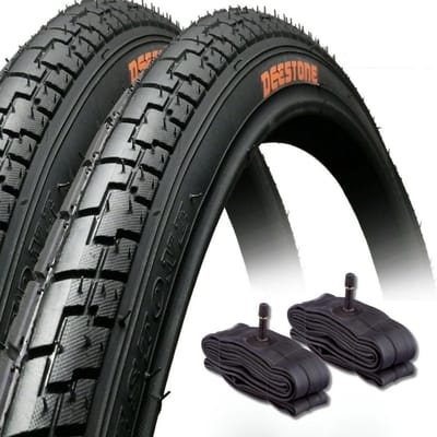 2x Zwarte Slick Fietsbanden 26 x 1.75 (44-559) Inclusief Binnenbanden voor Stadsfiets en MTB