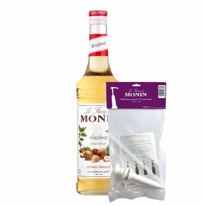 Monin Siroop Hazelnoot Noisette 70 cl + Pompje