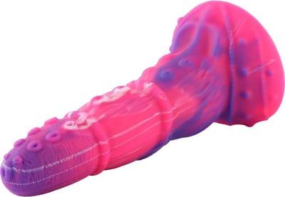 Anaal Fantasy Dildo KlicLok en Zuignap 22 CM Purple-Pink