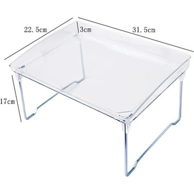 Desktop Opbergrek met Grote Capaciteit Transparant Acryl Keukenplank Enkellaags Kantoor Desktop Bestandsorganizer white