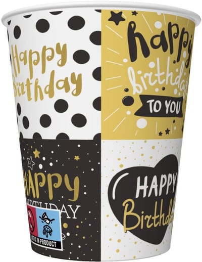 Maki - bekers - Golden Happy Birthday