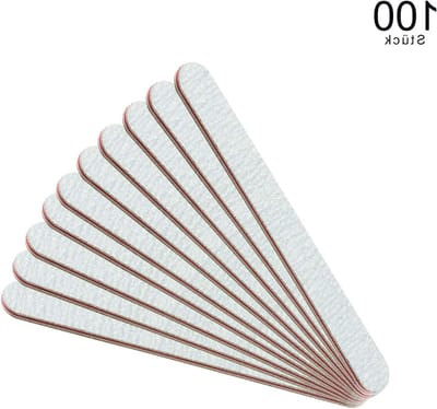 Nagelvijlen Set - Polijstvijlen Buffer - Nagelmodellering Thuis - Dubbelzijdig Korrel - 100 Stuks - Zebra