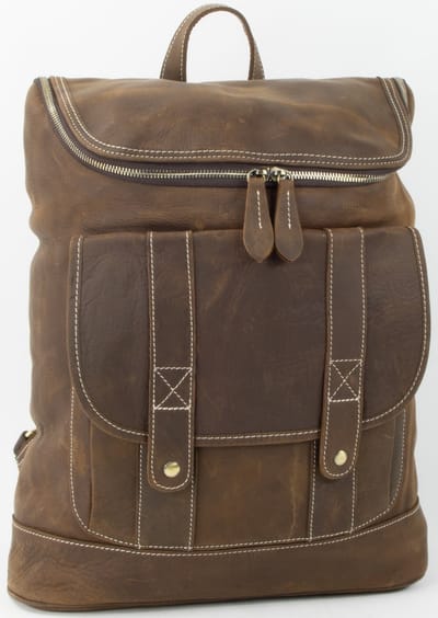 DE LAMASSU® Leren Laptop Rugzak 15,6 Inch – Echt Leren Rugtas – Vintage Backpack voor Werk, School en Reizen – Unisex