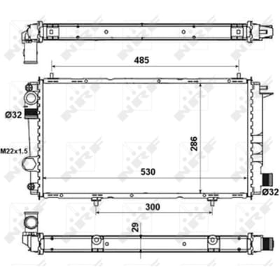 Radiator, motorkoeling Economy Class NRF 58957A
