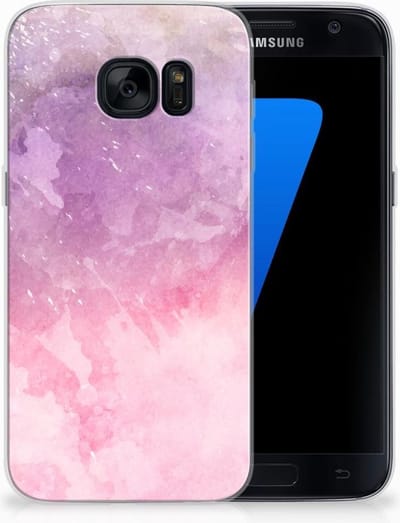 Hoesje maken Samsung Galaxy S7 Pink Purple Paint