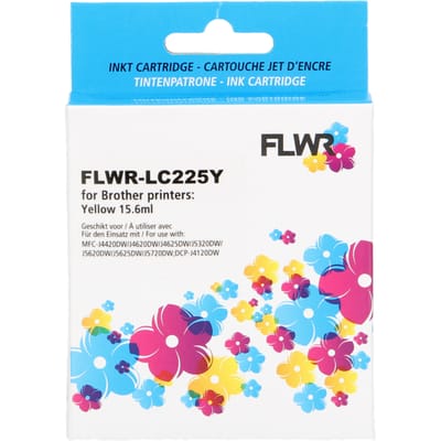 FLWR - Cartridges / Brother LC-225XLY / geel / Geschikt voor Brother