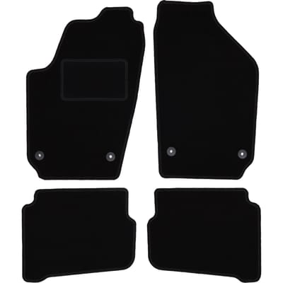 Zwarte veloursmatten voor: Seat Ibiza III 6L hatchback (2002-2008)