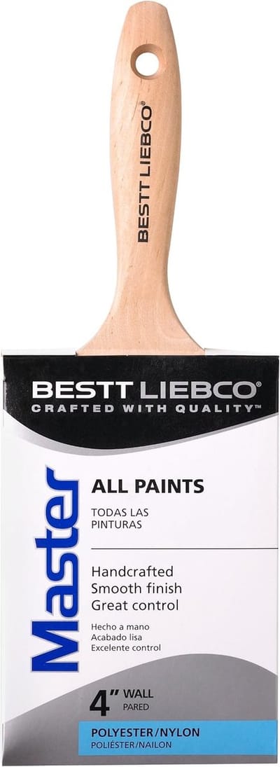 Verfkwast Trim Muur - Schilderborstel Professioneel - Strakke Afwerking - Blend Materiaal - 4 Inch - Meerkleurig