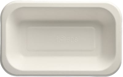 100 Menubakken topseal Suikerriet 750 ml 4,2 cm x 15 cm x 24 cm wit