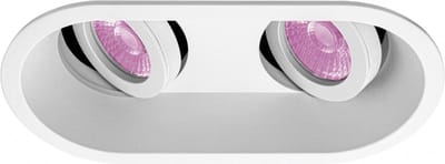 Inbouwspot Kiefer met Philips HUE White and Color - inbouwspot - Wit - dubbele verdiepte spot - Voor binnen / woonkamer / keuken / slaapkamer - IP20 - GU10 - Buitendiameter: Dubbele spot - boorgat: Vierkante uitsparing - min. Inbouwdiepte: 90MM