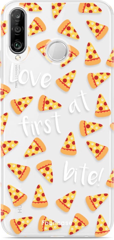 Fooncase Hoesje Geschikt voor Huawei P30 Lite - Shockproof Case - Back Cover / Soft Case - Pizza