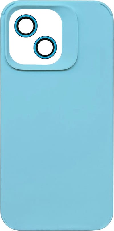 Casemania Hoesje Geschikt voor Apple iPhone 11 - Licht Blauw - Liquid Siliconen Back Cover - Met Camera Lens Protector