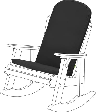 Zitkussen voor Tuinstoel - Tuinkussens Hoge Rug - Stoelkussen met Lint - 48cm x 128cm