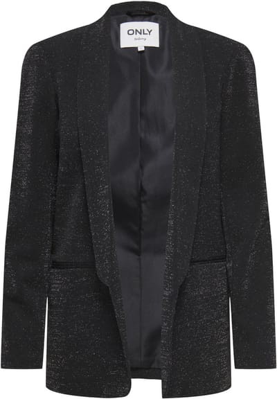 Only Blazer Onlelly-alya Life L/s Glit Blazer 15369789 Black/silver Glitter Dames Maat - W34