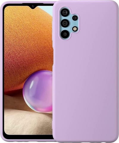 LuxeBass Hoesje geschikt voor Samsung Galaxy A32 5G - Anti Scratch - Silicone case - Kunststof - Soft cover - Schokbestendig - Paars