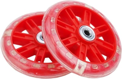 Scooter Wielen - Reservewielen Steppen - Tricks Oefenen - Met Lichtjes - 110 mm - Rood