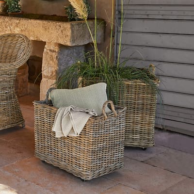LOBERON Plantenmand set van 2 Gialousa bruin