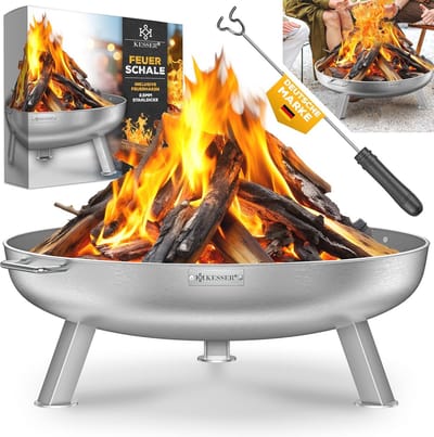 Vuurschaal Ø 70 cm met Vuurhaak en Waterafvoer - Duurzaam en Veelzijdig voor Tuin en Camping