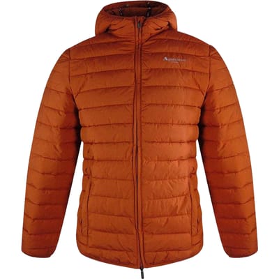 Aquascutum Actieve gewatteerde jas met capuchon voor heren (Roest Oranje)