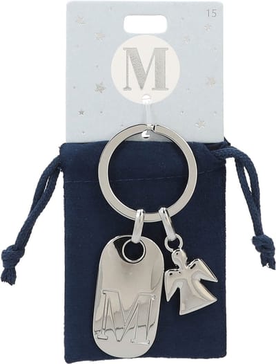Depesche - Beschermengel sleutelhanger met letter M