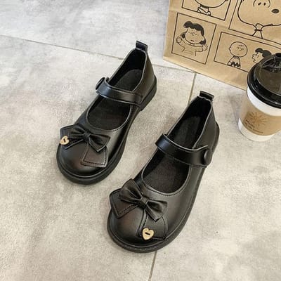 Kleine Leren Schoenen Dames Japanse Jk Uniform Retro College Stijl Lolita Mary Jane Schoenen Herfst Koreaanse Kleine Pu Leren Schoenen 36 black