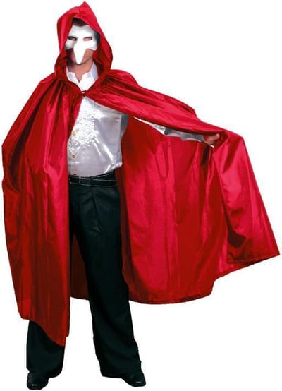 Witbaard Verkleedcape Luxe 130 Cm Satijn Rood