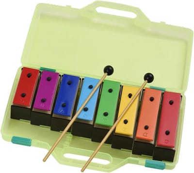 Professionele Glockenspiel - Muziekspel Kleurenspel - Muziek Leren Maken - 8 Regenboog Kleur Platen - 31 cm Breed - Meerkleurig