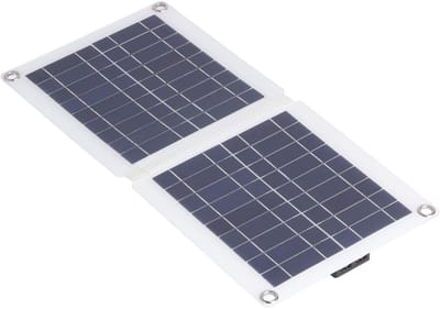 Zonnepaneel Oplader - Draagbare Energie - Auto Accu Laden - Dubbele USB Poort - 10W Vermogen - Zwart