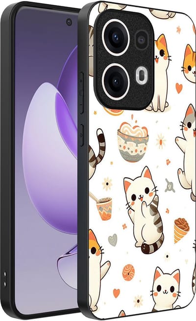 Smartphonica Telefoonhoesje Geschikt voor Oppo Reno 13 Pro met katten opdruk - TPU backcover case cat design geschikt voor Oppo Reno 13 Pro