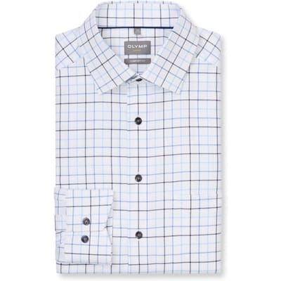 OLYMP Luxor Overhemd, Comfort Fit, New Kent, Bleu