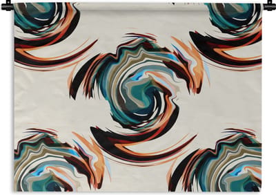 Wandkleed - Wanddoek - Patronen - Abstract - Verf - 60x45 cm - Wandtapijt