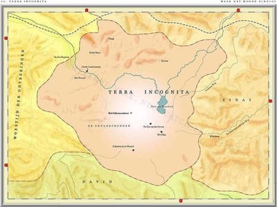 Terra Incognita - Poster - Kaart uit de Atlas van het Bijbelse Continent - Jean Klare -  30 x 40 cm