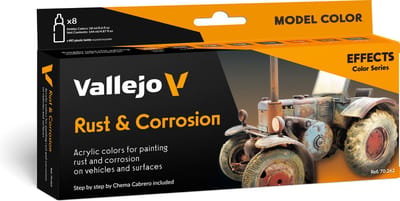 Vallejo Hobbyverf Acrylverf - 70262 Model Color - Roest en corrosie Kleuren door Chema Cabrero - Acryl Set 8x18ml Verf set
