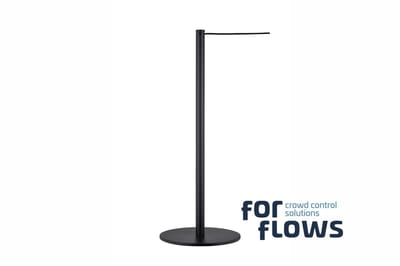 GJ Floors - ForFlows Gallery Afzetpaal | Zwart - 90 cm Hoog | 8kg - Hoogte: 90 cm - Lengte: - Steel diameter: 5,1 cm