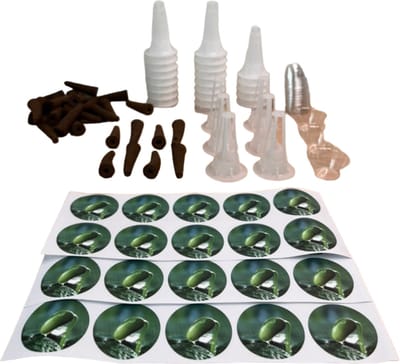 MGM Trading - Hydroponic Kweekset - 120 Stuks, Inclusief 30 Seed Pod Manden, 30 Isolatie Deksels, 30 Plant Grow Sponzen en 30 Hydroponische Plant Labels.
