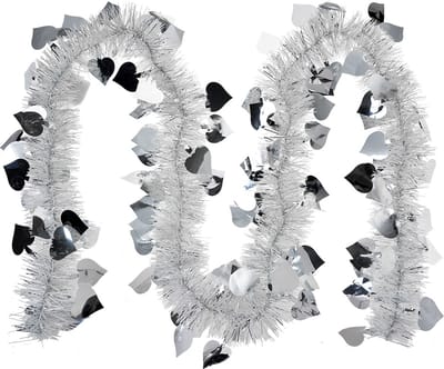 Clayre & Eef Kerstslinger Guirlande 200 cm Wit Kunststof