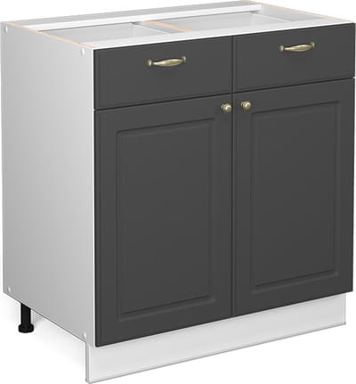 Vicco Fame-Line Badkamerkast – 80 x 82 cm zonder werkblad Antraciet-goud