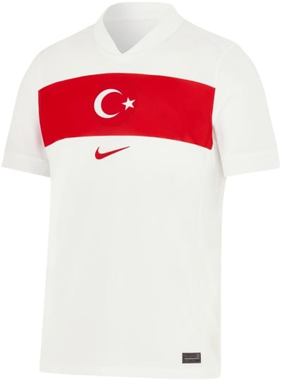 Nike Turkije 2024/25 Stadium Home Shirt - Voetbalshirt - SXL- White/Sport Red / Wit Rood - Dri-FIT - Supportersshirt