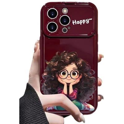 Leuke Explosief Kapsel Meisje Lanyard, Geschikt voor Apple 16 Groot Venster Telefoonhoes 15pro, Rode Siliconen 14 Valbestendig X Redmi Note 9 Pro