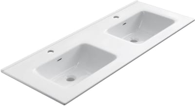 Keramische wastafel Milan 141x46cm wit