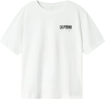 NAME IT NKMZULLA SS NREG TOP BOX NOOS Jongens T-shirt - Bright White Gulf Coast