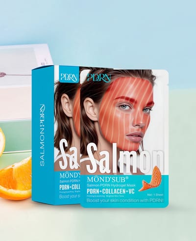 MÔND’SUB® Zalm PDRN Collageen Gezichtsmasker – Hydrogel Masker voor Hydratatie, Glow & Huidherstel – Korean Skincare – 3 Stuks