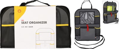 Shell Auto Organizer met Tablet Houder - Extra Opbergruimte - Beschermer - Autostoel Organizer - Autoaccessoires - Zwart