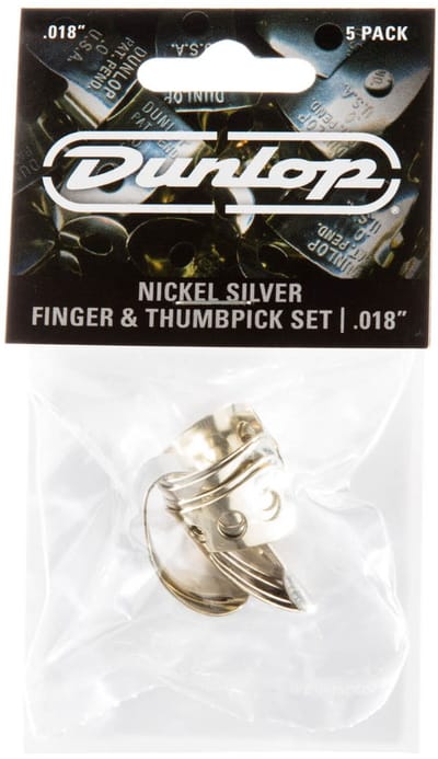 Jim Dunlop 33P - Fingerpick - Nikkel - 0,018 in - Player's Pack 5 Stuks