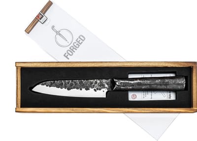 Forged Brute Santokumes - 14cm - RVS - in geschenkverpakking