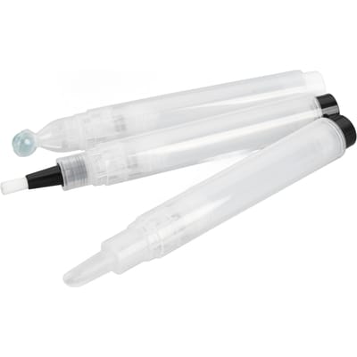 3 Stuks Twist Pen met Kwastpunt met Lege Rollerbal Flesje Kwastpunt Pen Draaitype Cosmetische Container Applicator voor white